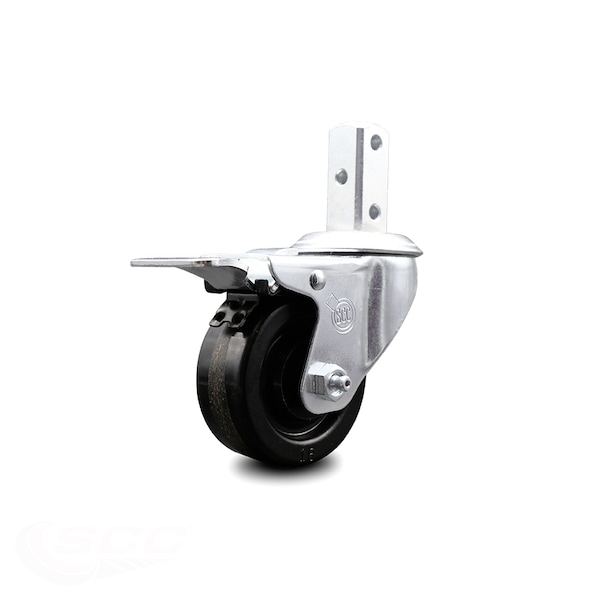3 Inch Phenolic Wheel Swivel 3/4 Inch Square Stem Caster with Total Lock Brake